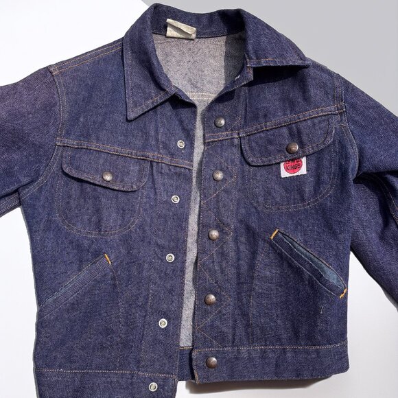 1960s GWG Kings Women's Jean Jacket Size Small Dark Denim Vintage - Picture 7 of 10